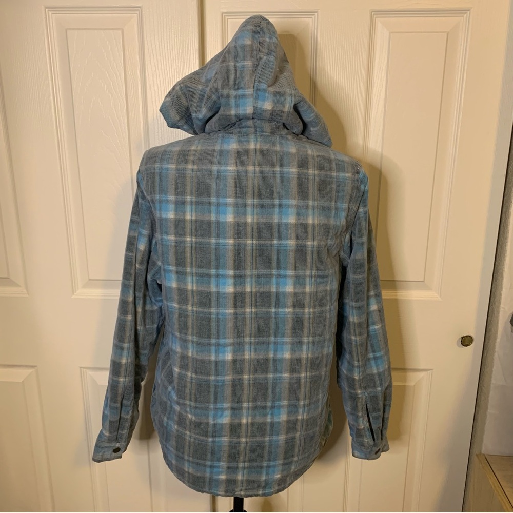 Soho Threads Ladies Corduroy Hooded Shirt Jacket - Picture 4 of 9